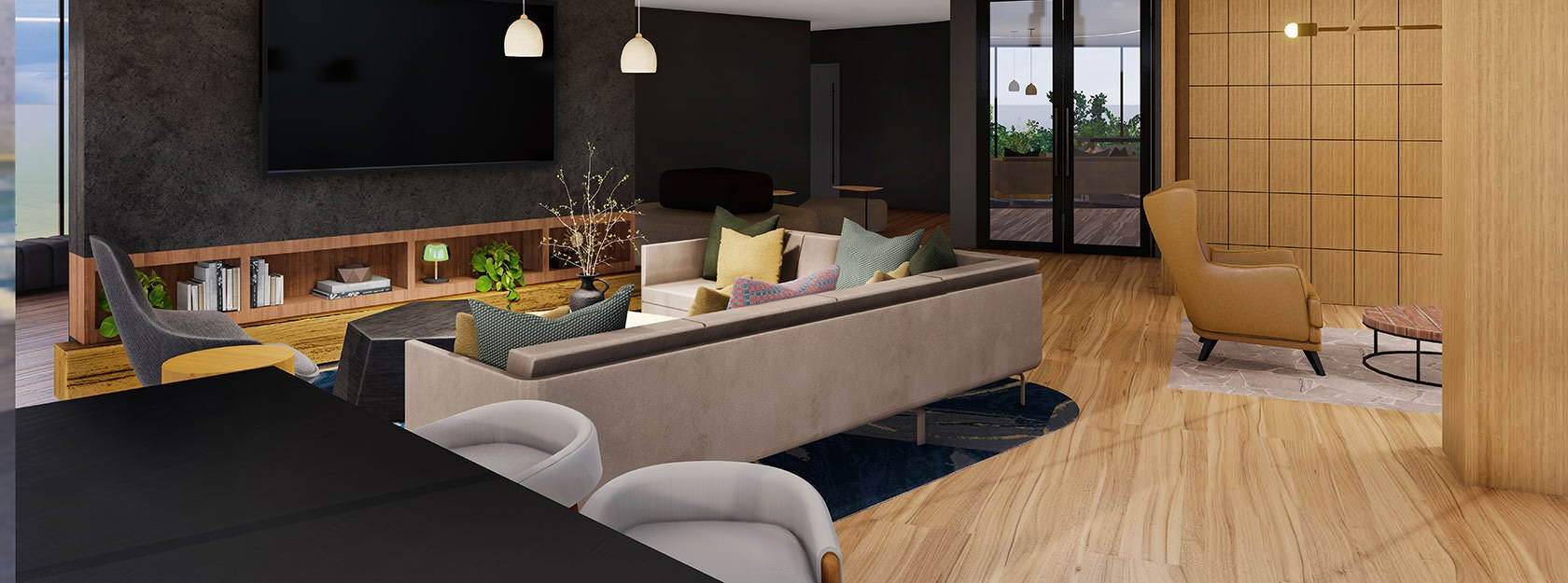 sky lounge with tv viewing area