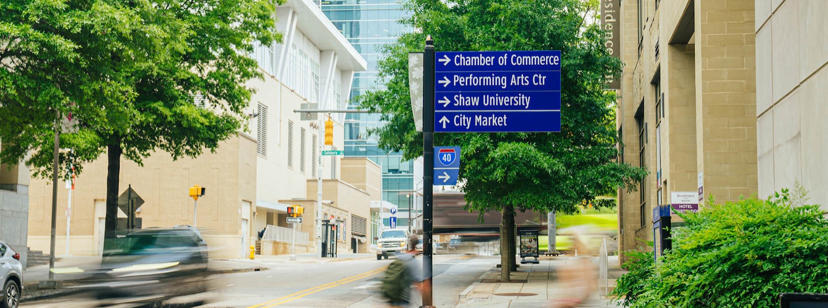 downtown city street