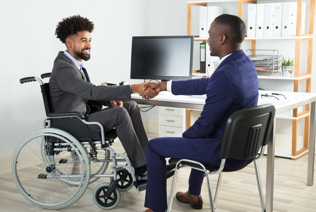 Two men shaking hands